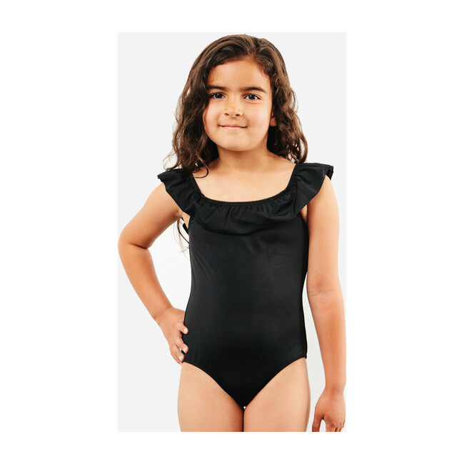 Luna Ruffle One Piece, Black