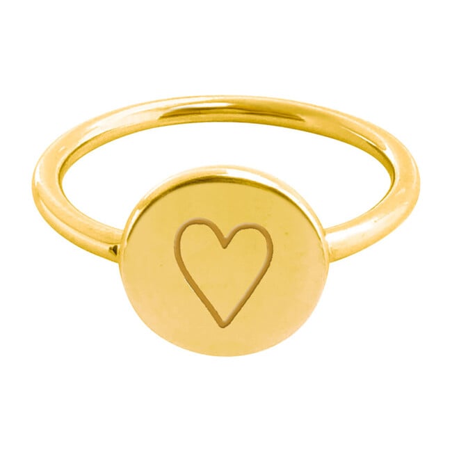 Gold Perfectly Imperfect Heart Signet Ring - Rings - 1