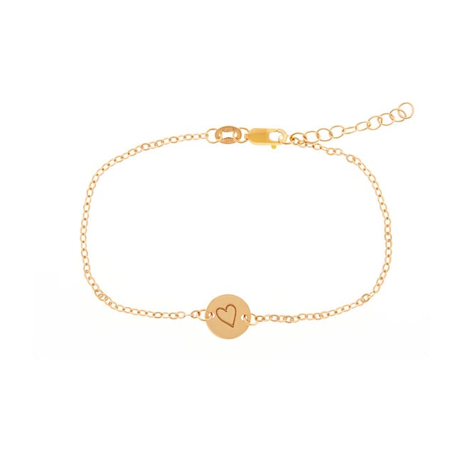 Gold Perfectly Imperfect Heart Chain Bracelet