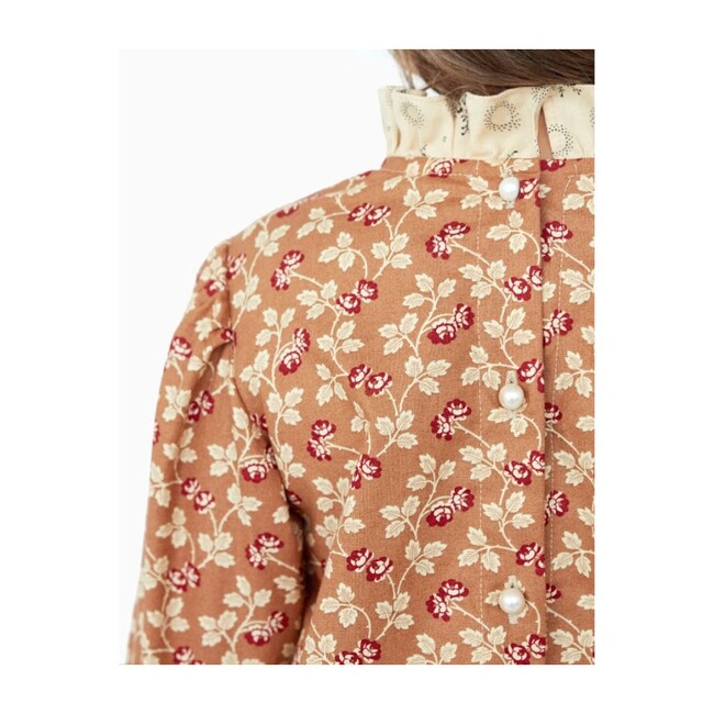 Prairie Dress, Ochre Floral - Dresses - 5