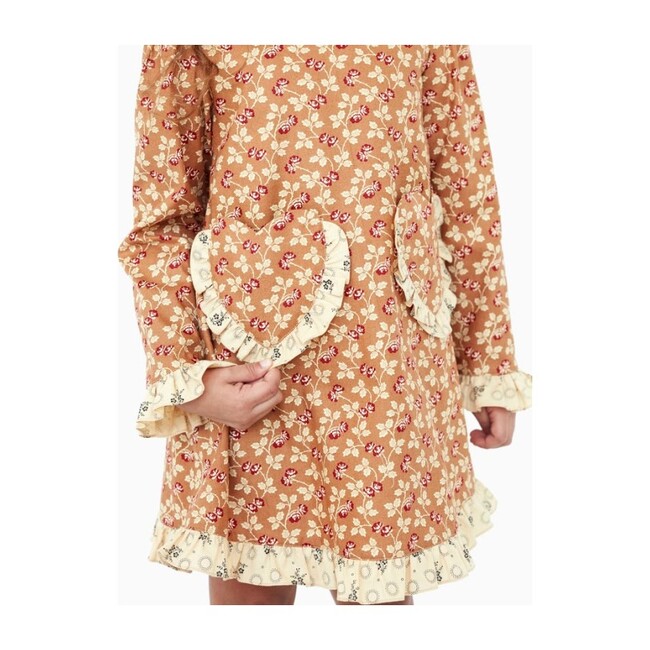 Prairie Dress, Ochre Floral - Dresses - 6