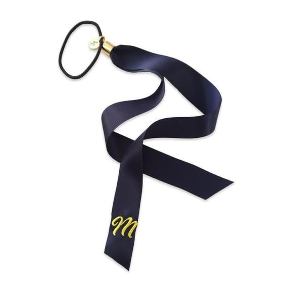 Monogram Pony Ribbon, Navy