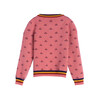 Nellie Flower Intarsia Sweater, Dusty Pink Multi - Sweaters - 3