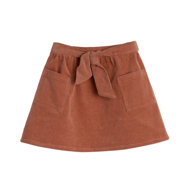 Harper Cord Bow Skirt, Dusty Pink Cord - Skirts - 1