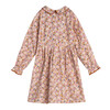 Emma Long Sleeve Collared Dress, Pink Graphic Flower - Dresses - 3