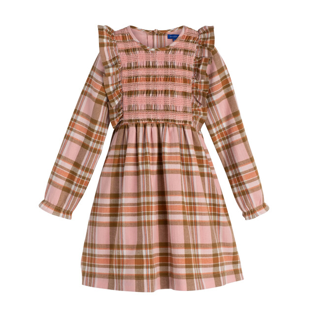 Alexandra Smocked Dress, Pink Multi Check - Kids Girl Clothing Dresses ...