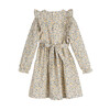 Alexandra Smocked Dress, White Ditsy Flower - Dresses - 3