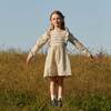Alexandra Smocked Dress, White Ditsy Flower - Dresses - 6