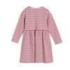 Marley Ribbed Long Sleeve Dress, Darker Dusty Rose Stripe - Dresses - 3