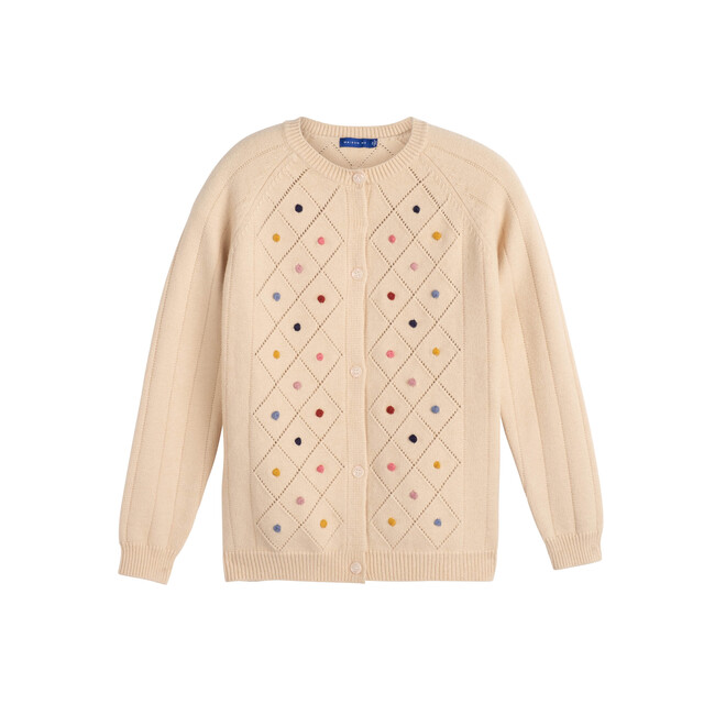 Serena Women's Dot Cardigan, Cream - Cardigans - 1