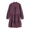 Caroline Women's Tiered Dress, Red Multi Flannel - Dresses - 3