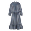 Elizabeth Women's Long Sleeve Collared Dress, Blue Check - Dresses - 3