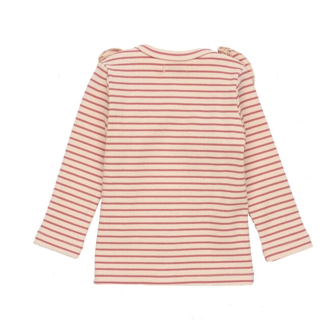 Baby Priya Cardigan, Pink & Natural Stripe