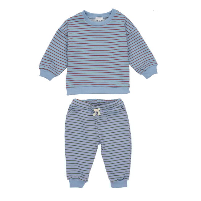 Jones Sweat Set, Blue Stripe - Mixed Apparel Set - 1