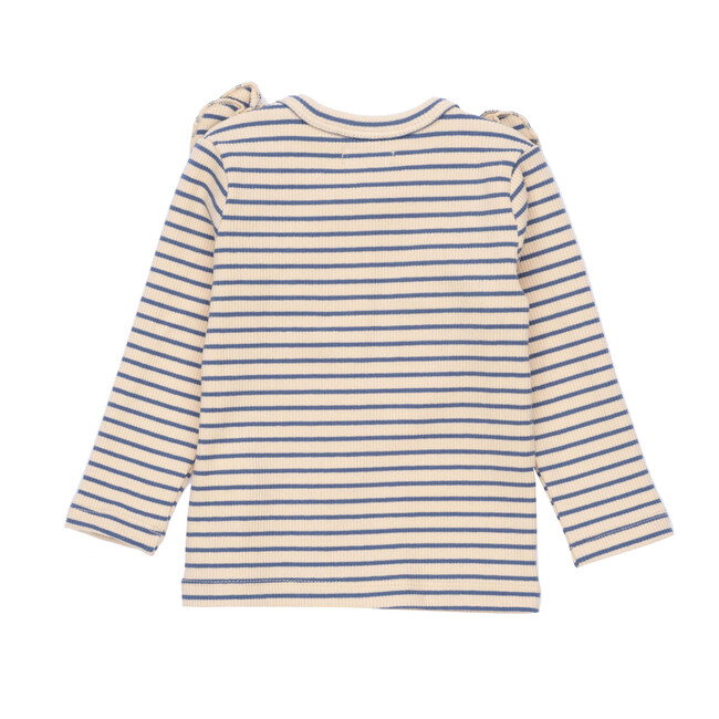 Baby Priya Cardigan, Blue & Natural Stripe