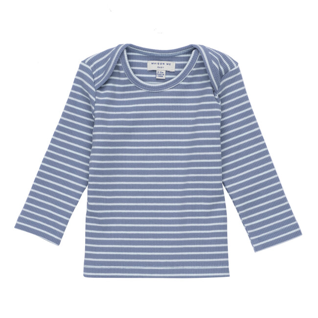 Andie Long Sleeve Tee, Blue & Light Blue Stripe
