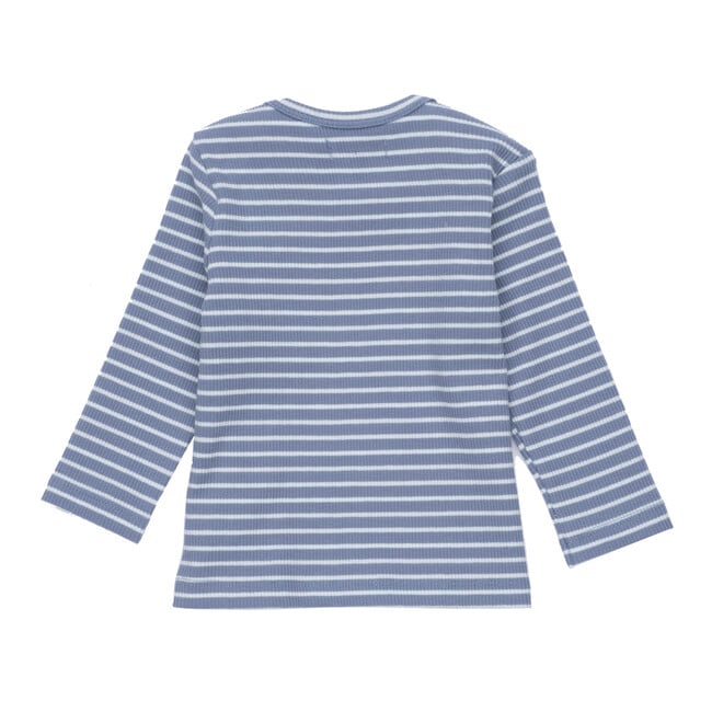 Andie Long Sleeve Tee, Blue & Light Blue Stripe