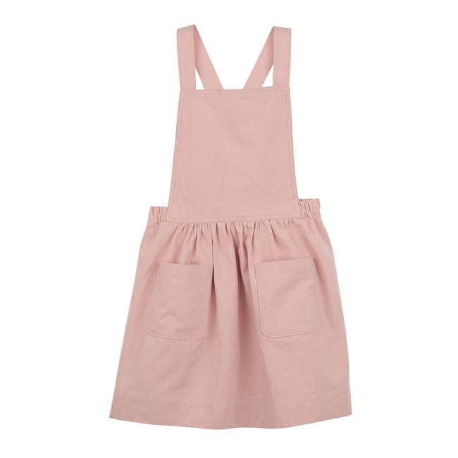 Millie Pinafore Dress, Pale Pink - Dresses - 1
