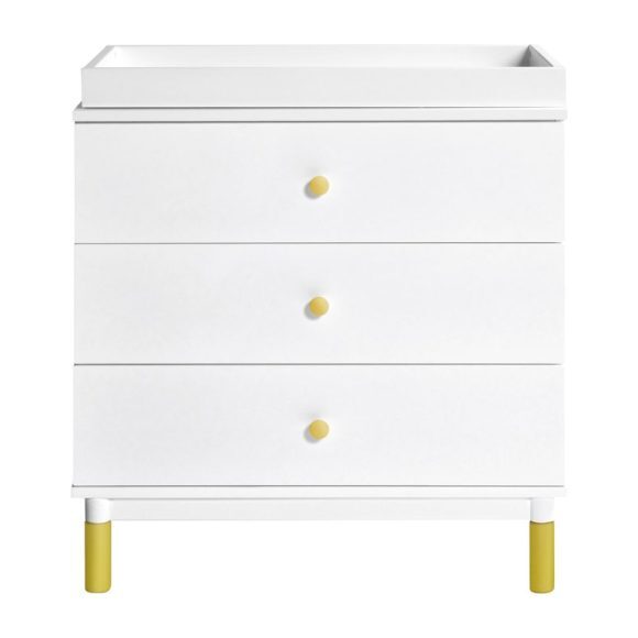 Gelato 3Drawer Changer Dresser with Removable Changing Tray, White