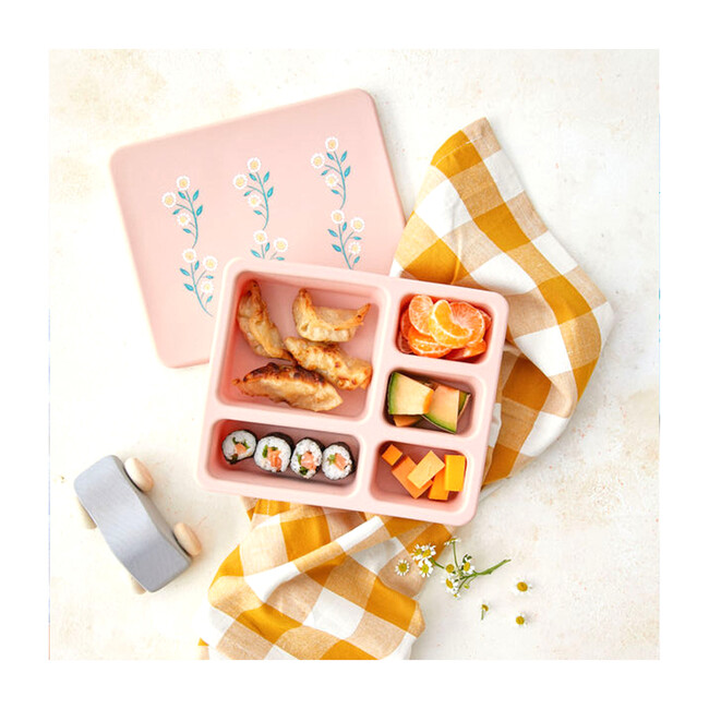 Silicone Bento Box Bundle, Wildfllower Ripe Peach - Tabletop - 2