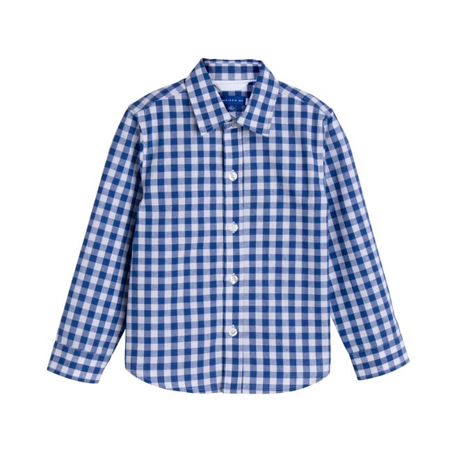 Max Button Down, Royal Blue Gingham - Shirts - 1