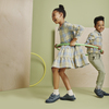 Clementine Tiered Dress, Blue Yellow Check - Dresses - 5