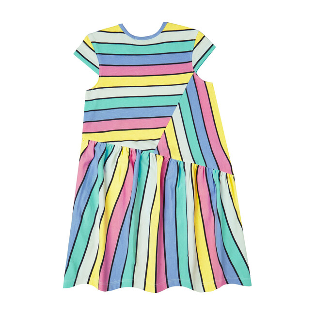 Kai Asymmetrical Dress, Pastel Stripes - Dresses - 4