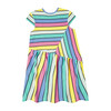 Kai Asymmetrical Dress, Pastel Stripes - Dresses - 4