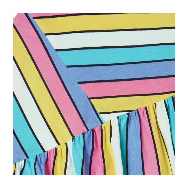 Kai Asymmetrical Dress, Pastel Stripes - Dresses - 5