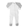 Zip Footie, Grey Stripe - Onesies - 4