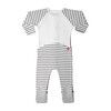 Zip Footie, Grey Stripe - Onesies - 5