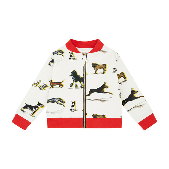 Organic Bomber Jacket, Dog Print - Jackets - 1