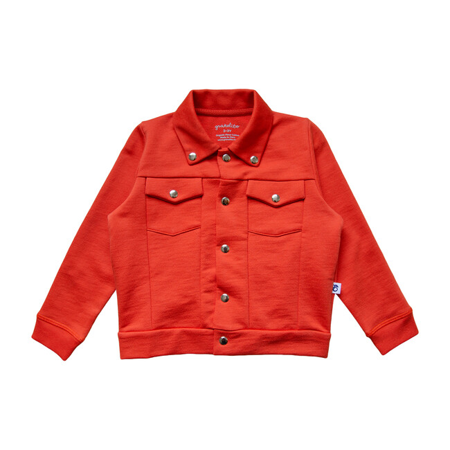 Solid Jersey Jacket, Bright red