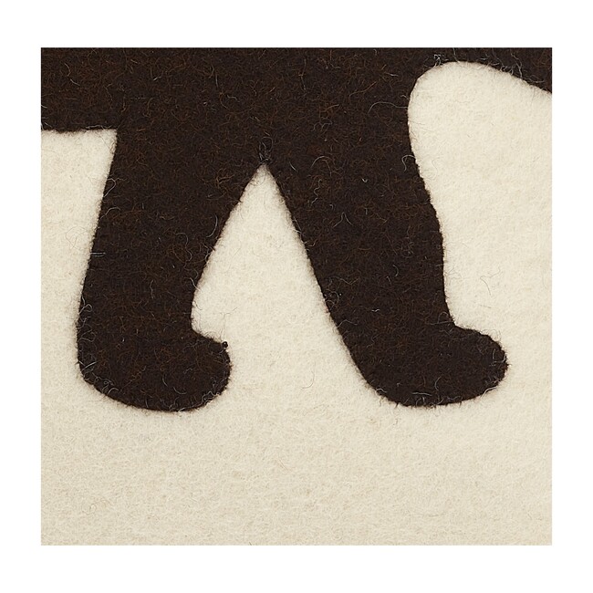 Bear Silhouette Pillow, Cream