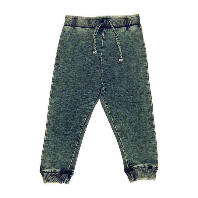 Distressed Denim Knit Pant, Dark