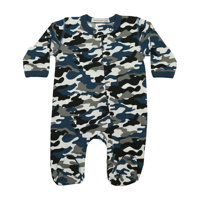 Camo Footie, Denim - Onesies - 1