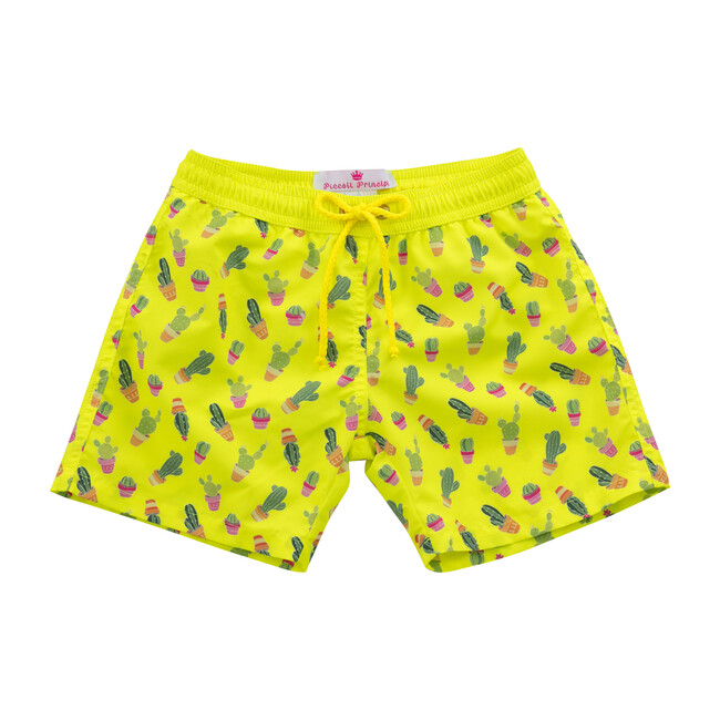 Mason Swim Short, Yellow with Cactus