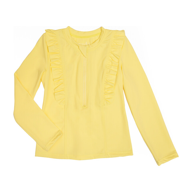 Chloe Long Sleeve Rashguard Top, Lemon Squeeze