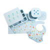Silicone Mealtime Bundle, Wildflower Chambray Blue - Tabletop - 1 - thumbnail