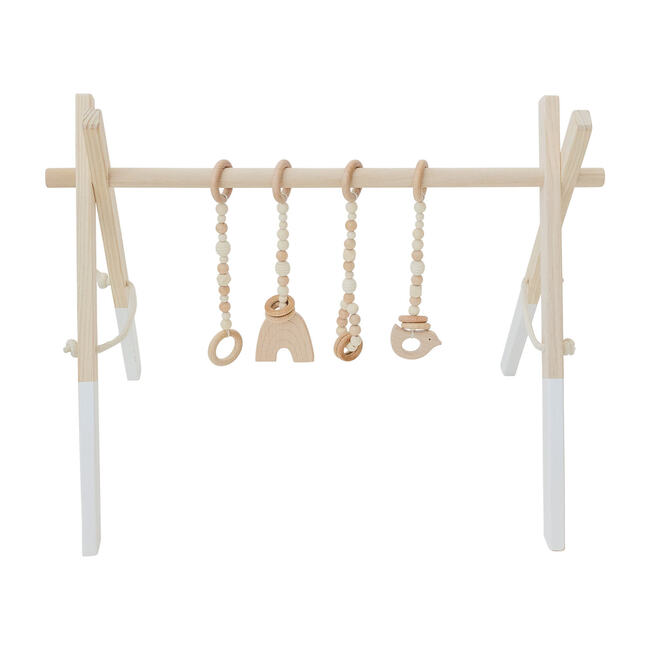White Wood Gym with Toys