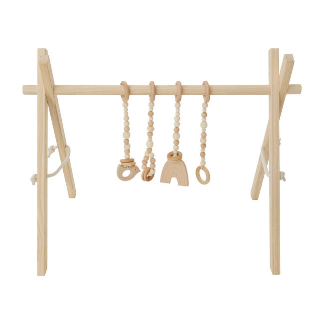 Natural Wood Gym with Toys