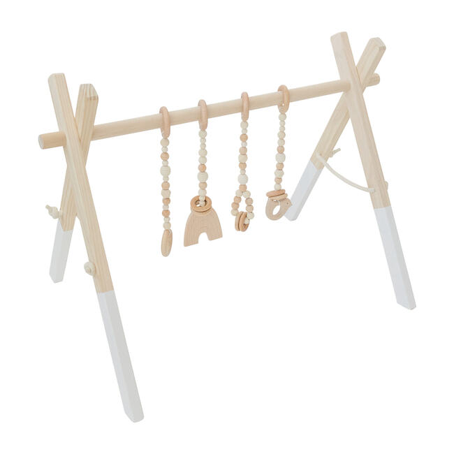 White Wood Gym with Toys