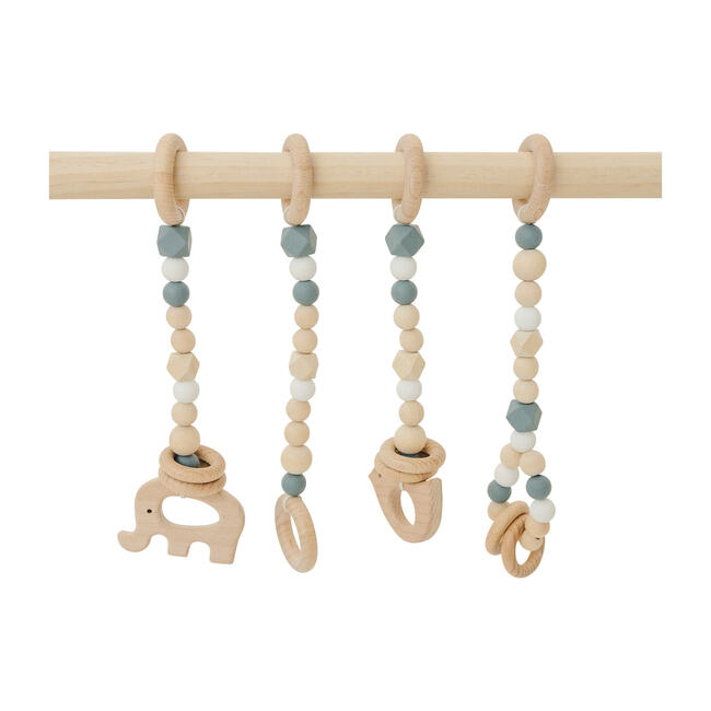 Natural Wood Gym with Gray Toys