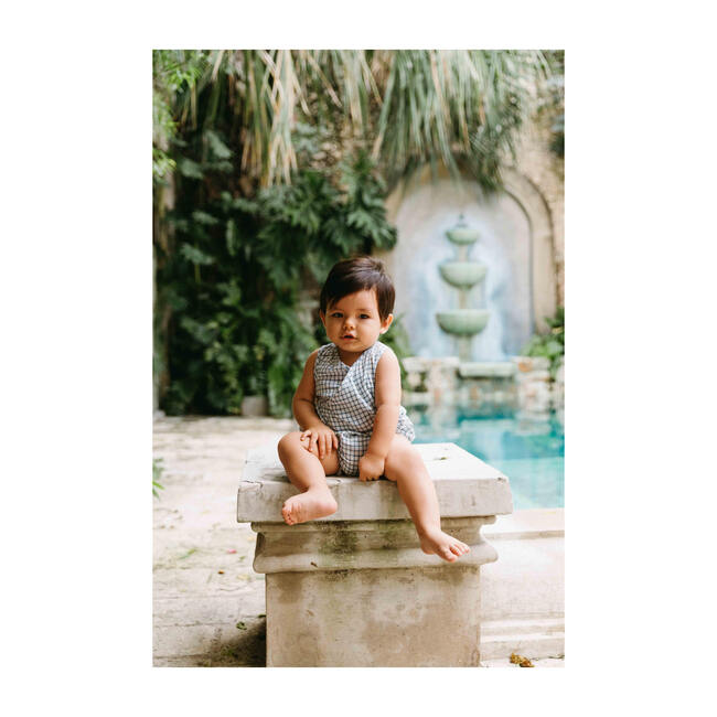 Buttercup Romper, White Chex