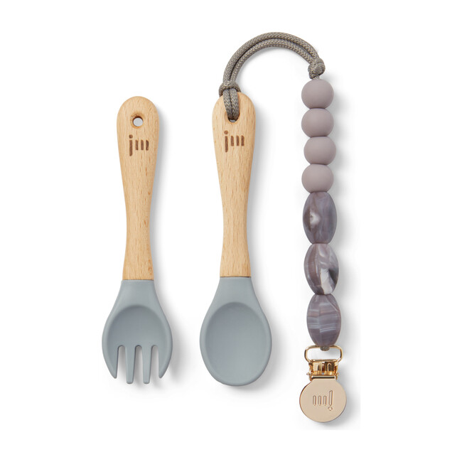 Pewter Feeding + Clip Set