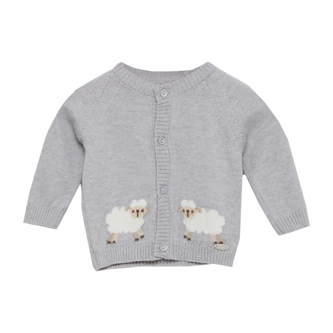 Sheep Cardigan, Grey Marl