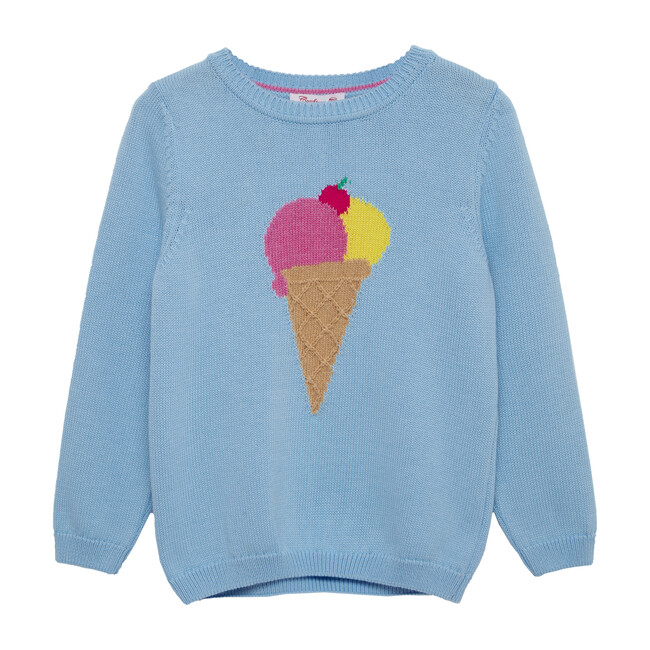 Ice Cream Jumper, Cornflower Blue - Kids Boy Clothing Tops - Maisonette