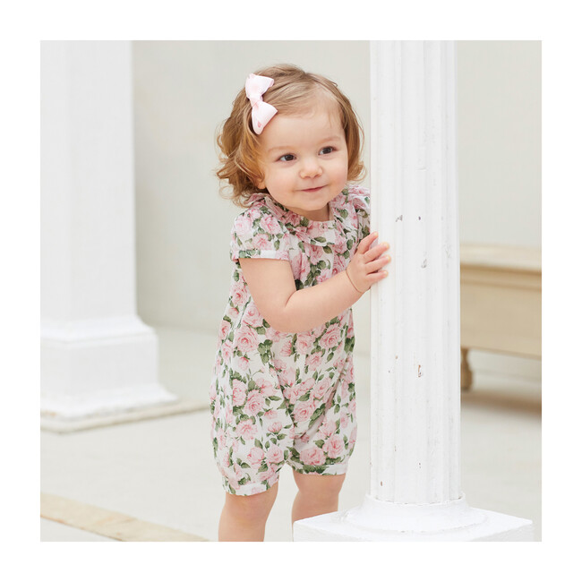 Liberty Carline Rose Romper, Pale Pink Carline