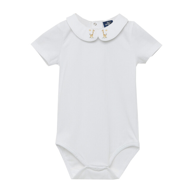 Milo Giraffe Bodysuit SS, White & Giraffe