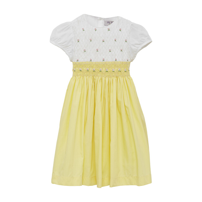 Robe Fille Smocked Roses Bouquet P'tite Mom Boutique - Taille 2T, Coton Rouge, Occasion Excellente